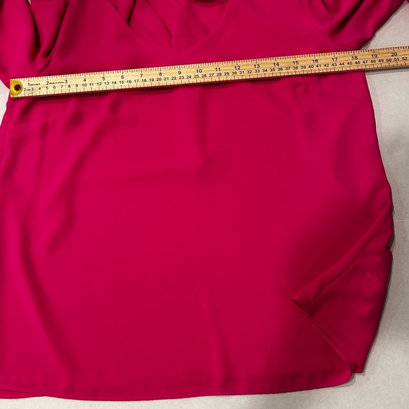 Joseph Ribkoff Hot Pink Ruffle‎ Sleeve Blouse Size 6 - Picture 10 of 15